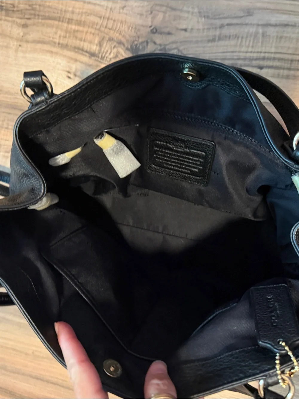 Coach Black Pebbled Leather Satchel with Gold Hardware